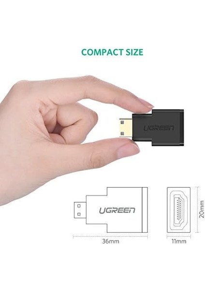 Mini HDMI To HDMI Dönüştürücü Adaptör Siyah fiyatları
