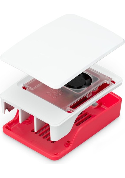 Pi 5 Için Resmi Gövde, Kırmızı/beyaz