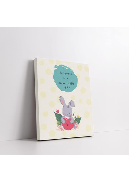 Tavşan Bebek Odasına Özel Kanvas Tablo - 30X40 cm