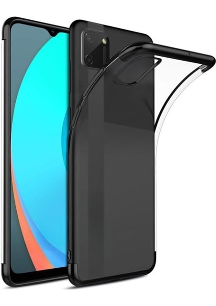 Realme C11 ile Uyumlu Darbeye Karşı Dayanıklı Lazer Kesim Silikon Tpu Kılıf (Siyah, Realme C11)