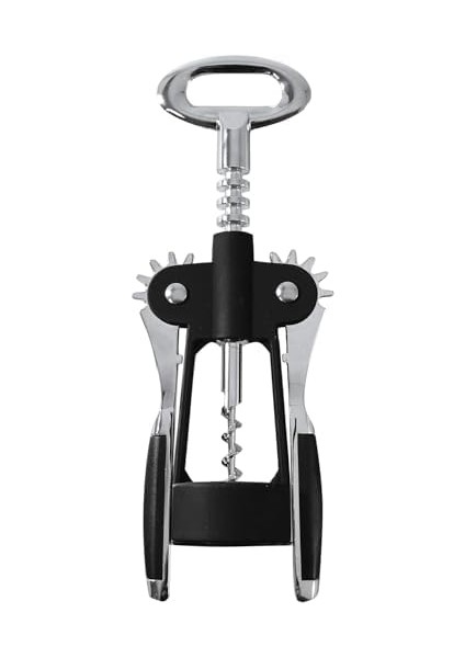 Premium Kanatlı Şarap Açacağı Tirbuşon, Siyah Metal Gövde, Ergonomik Tasarım modelleri
