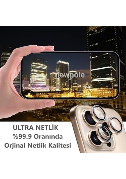 16 Pro/ 16 Pro Max Için Kamera Safir Lens, 9h Temperli Cam Lens Kamera 16 Pro ve 16 Pro Max Kamera fiyatları