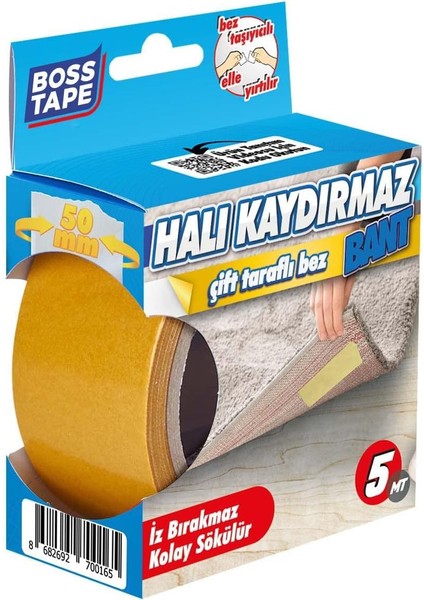 Tape Halı Yapıştırma Bandı, Halı Kaydırmaz 50MM x 5mt