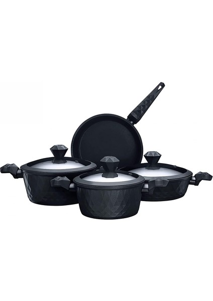 Bio Antibakteriyel Kulp 7 Parça Tencere Seti