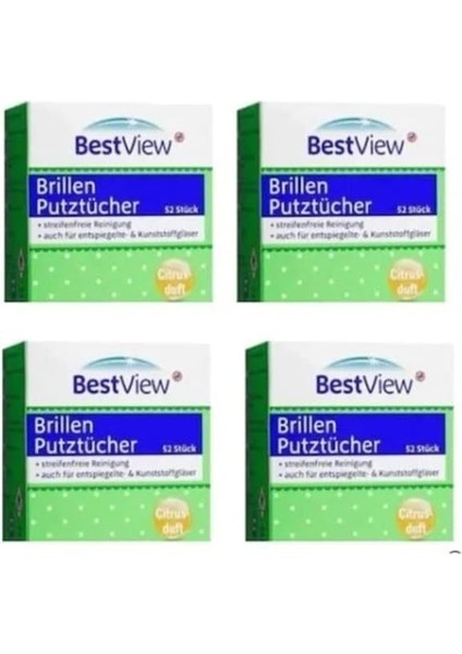 View Gözlük ve Cam Ekran Temizleme Mendili 208 Adet(4 Kutu)