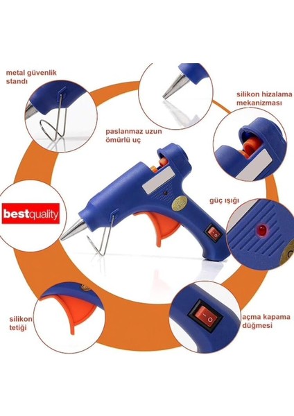 Silikon Tabancası Anahtarlı 40W Kalın Silikonlar Için fiyatları