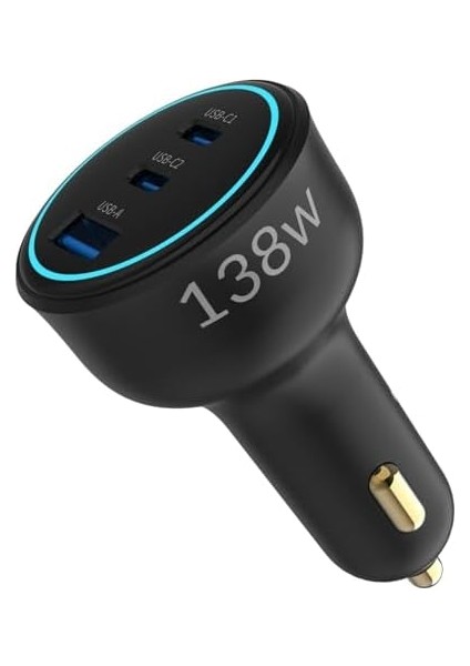 138W 3 Portlu Type-C + Usb-A Araç Şarj Aleti Pd 3.0 & Qc 4.0 Hızlı Araç Içi Şarj Cihazı modelleri