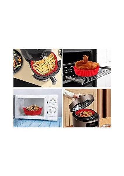 Airfryer Silikon Pişirme Kalıbı - Air Fryer Aksesuarı, Pişirme Kağıdı - Kırmızı (Bpa ) modelleri