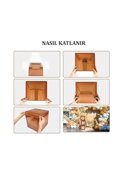 Gitti One Yazılı Kutu ve Balon Seti - 1 Yaş Doğum Günü Kutlama (Ahşap) fiyatları