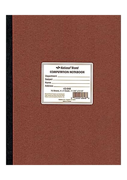 Marka Hesaplama Defteri, 4 x 4 Dörtlü,, Yeşil Kağıt, 25 x 22,5 Cm, 75 Yaprak (43648) modelleri