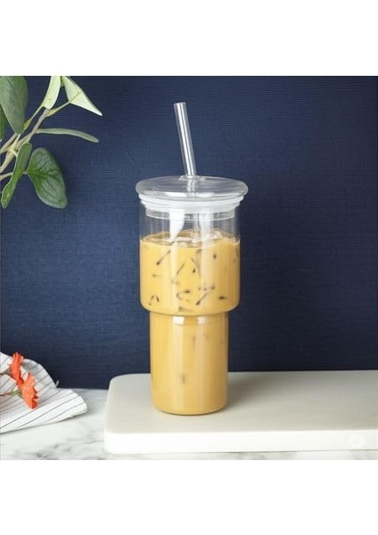 Bambu Kapaklı Cam Pipetli 450 ml Borosilikat fiyatları