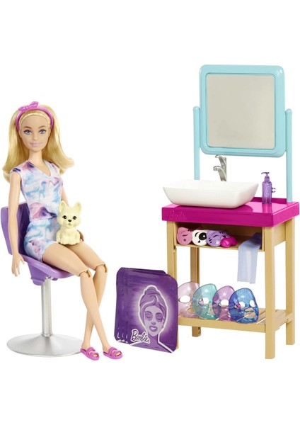 Wellness - Işıltı Spa Günü Oyun Seti, Sarışın, 7 Spa Maskesi, Lavabo, Ayna, Birlikte 15&apos;ten Fazla Aksesuar, 3-7 Yaş Arası Çocuklar Için HCM82