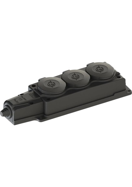 Kauçuk Üçlü Priz 16A 220-250V | 3&apos;lü Darbe Korumalı Priz | 2p+N Fişli | Yerli Üretim Şantiye Ofis Dış Mekan Uyumlu Priz - 4103