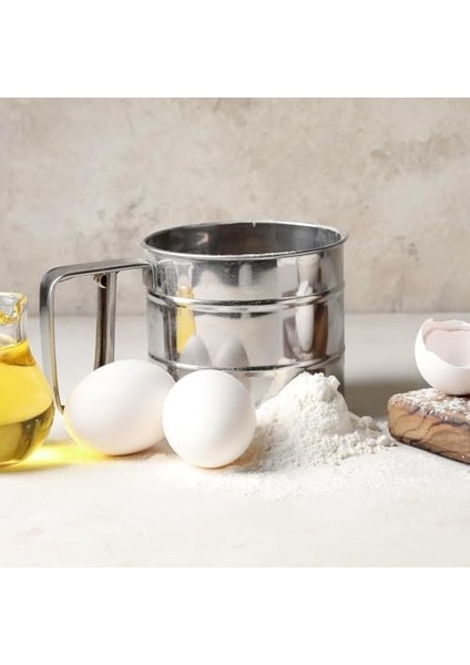 Paslanmaz Çelik Un Eleği, 250 gr Kapasiteli, Mekanik Telli, Hamur Işleri Için modelleri