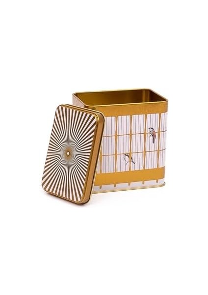 Bird Cage Desenli Kare Metal Saklama Kabı 9x9 cm (Bird Cage) fiyatları
