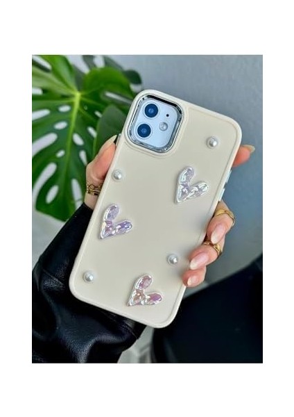 Go Aksesuar 11 Uyumlu 3D Oyuncaklı Taş Kalp Tasarımlı Yumuşak Silikon Kılıf - Kremtaşkalp fiyatları