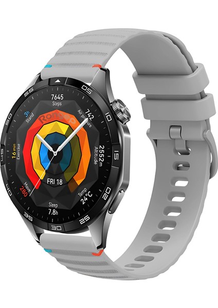 ile Uyumlu Dalgalı Görünüm Motion Loop 22MM Kordon Gt5/gt5 Pro/gt4/gt3/gt3 Pro/gt2/gt2 Pro 46MM Için Yumuşak Dokulu Deformasyona Karşı Dayanıklı Silikon Kayış