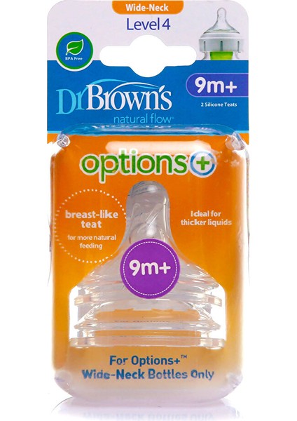 Db 4201 Dr Browns Geniş Ağız Options+ Biberon Emziği 9AY+