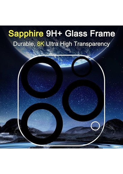 Happy 16 Pro ve 16 Pro Max Uyumlu Full Kamera Lens Koruyucu Temperli Cam Kamera Koruyucu 9h Sertlik Hd Şeffaf Kamera Lens Kapağı Cam Film modelleri