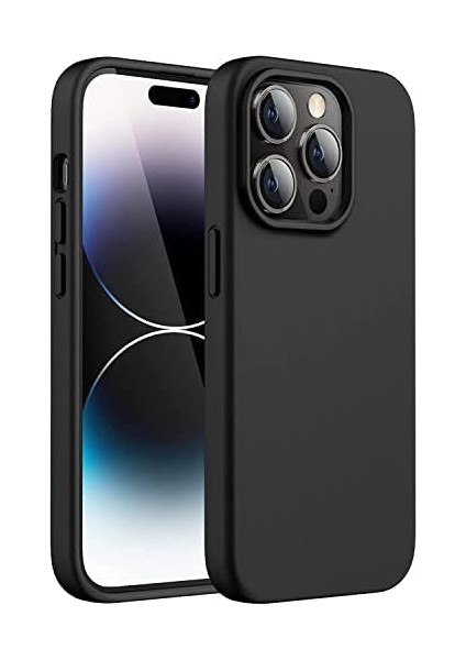 Ggm Aksesuar 14 Pro ile Uyumlu Içi Kadife Dışı Mat Yapıya Sahip Koruma Sağlayan Lansman Silikon Kılıf (Siyah) modelleri