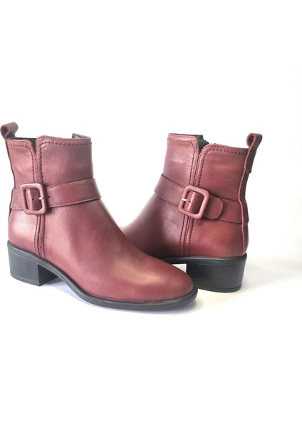 Kadın Hakiki Deri 4.5 cm Topuklu El Yapımı Tokalı Rahat Günlük Bot fiyatları