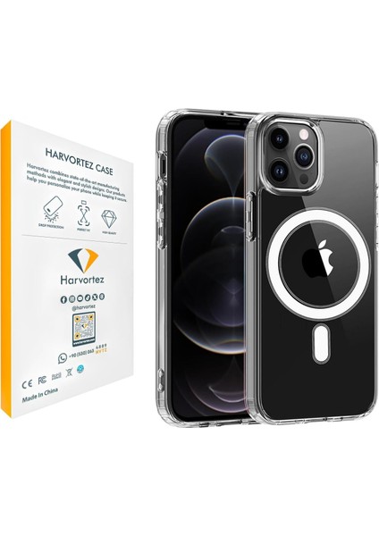 12/12 Pro ile Uyumlu Şeffaf Güçlü Manyetik Kılıf, Ultra Berrak, Pc Çevre Dostu Malzeme, Logo Görünür Kapak, Tam Uyumlu, Köşe Darbe Emici Yastıklı Premium (Şeffaf)