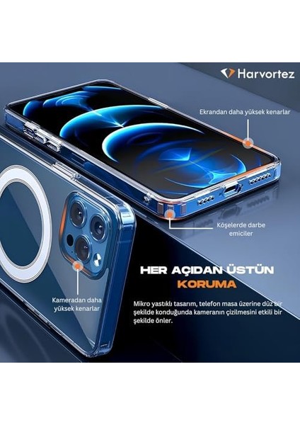 12/12 Pro ile Uyumlu Şeffaf Güçlü Manyetik Kılıf, Ultra Berrak, Pc Çevre Dostu Malzeme, Logo Görünür Kapak, Tam Uyumlu, Köşe Darbe Emici Yastıklı Premium (Şeffaf) fiyatları