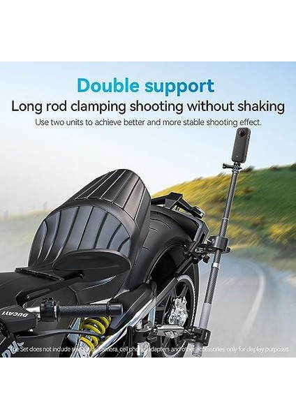 Top Kelepçe Montaj Çubuk Direği Bisiklet Bisiklet Motosiklet Gidon Tüp Tutucu Aksesuarları Hero 13 12 11 10 9 8, Djı Osmo Action 5 Pro 4 3 X3 X4 Go3 Ace Pro ile Uyumlu fiyatları