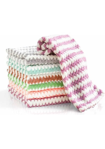 Cleanıng | Yumuşak Doku | Puf Bez | Süper Emici Sihirli Mutfak, Bulaşık Tezgah Bezi | X3 Adet - Zikzak Desen