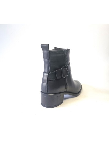 Kadın Hakiki Deri 4.5 cm Topuklu El Yapımı Tokalı Rahat Günlük Bot indirimleri