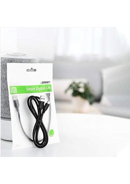 Ugreen 2.0 A Usb-A & Usb-C & Şarj ve Data Kablosu, 50 Santimetre, Siyah, 60115 modelleri