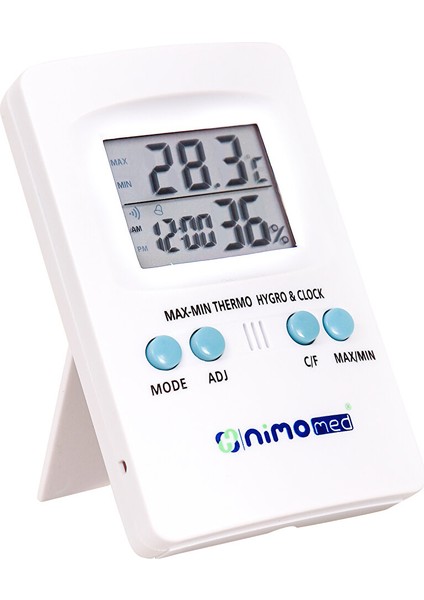 Dijital Saatli Nem ve Sıcaklık Ölçer 1 Adet