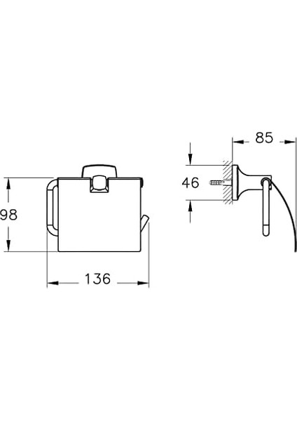 Base 400 A44123 Tuvalet Kağıtlığı, Krom fiyatları