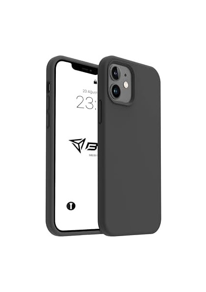 Kılıf Ince Sıvı Silikon 3 Katmanlı Tam Kaplamalı Yumuşak Jel Kauçuk Kılıf Kapak (Siyah, 12/12 Pro) modelleri