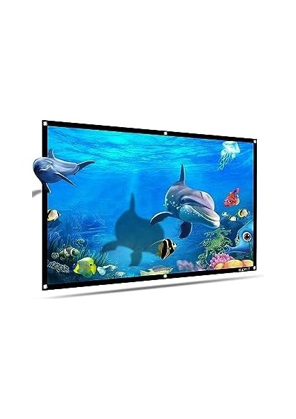 PA301 100 Inç Siyah Çerçeveli Duvar Tipi Projeksiyon Perdesi PA301 modelleri