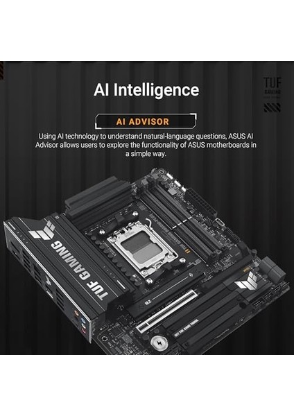 Tuf Gamıng B850M- Amd B850 Am5 Ddr5 8000 Dp HDMI 3x M2 Usb3.2 Gen 2x2 Rgb 2.5gbit Lan Matx 14+2+1 Güç Aşamaları, 1xgen5 M.2, Ready For Advanced Aı Pc fiyatları
