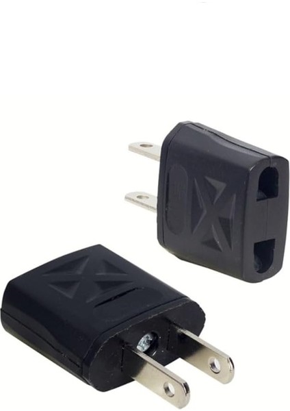 2 Adet Türk Avrupa Tipi Fişi Amerikan Tipi Fişe Çevirici Dönüştürücü Seyahat Adaptörü Tersi Fiş (2)