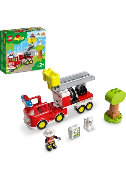 ® Kurtarma Itfaiye Kamyonu 10969-2 Yaş ve Üzeri Çocuklar Için Işıklı ve Sirenli Itfaiye Kamyonu Içeren Oyuncak Yapım Seti (21 Parça)