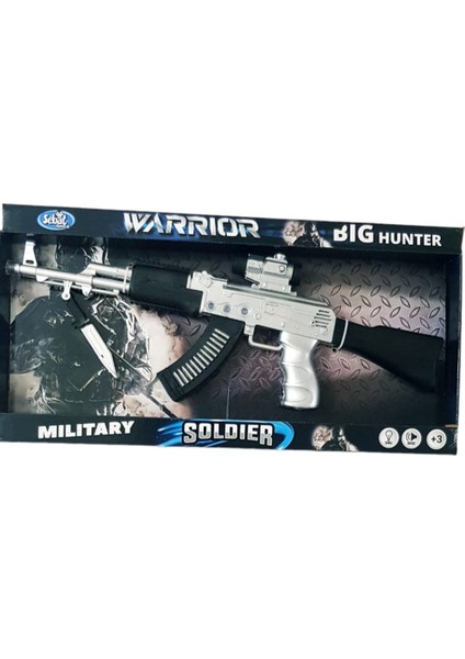 Kutulu Oyuncak Pilli Keleş Tüfek,ışıklı,sesli ,dipçiği Söktak 54 Cm. modelleri