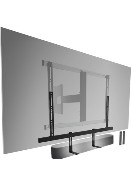 Vogels Sound 3550 Evrensel Soundbar Tutucu | Soundbar 500/700, Sonos Arc/beam/playbar,, Lg ve Jbl Için De Uygundur | Vesa 100 Ila 600 Için Tutucu | Maks. Ağırlık 6,5 kg