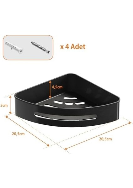 Bagno Smart Köşe Süngerlik 20X20 Cm.,mat Siyah modelleri