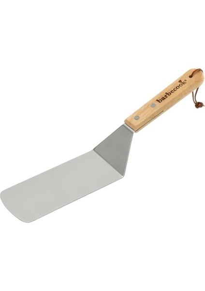 Ahşap Saplı Paslanmaz Çelik Balık Spatulası 37 cm