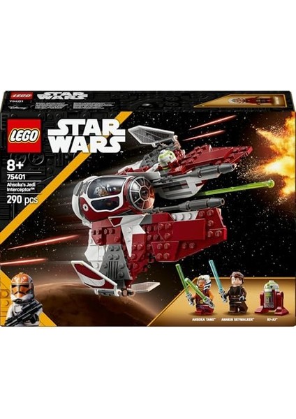 : Klon Savaşları Ahsoka’nın Jedi Interceptor’ı 75401-8 Yaş ve Üzeri Kız ve Erkek Çocuklar Için Yaratıcı Oyuncak Yapım Seti, Doğum Günü Hediyesi (290 Parça) modelleri
