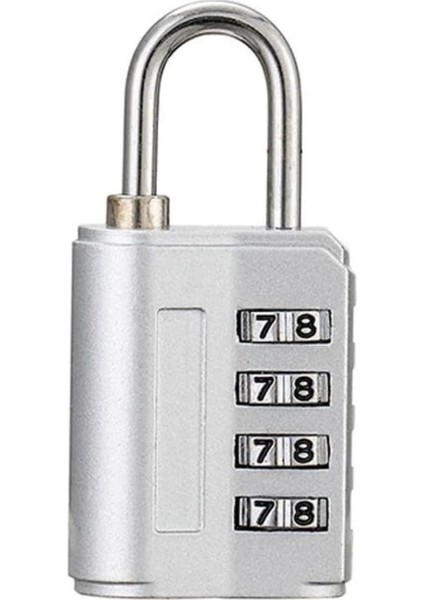 4 Haneli Şifreli Asma Kilit Dolap Bagaj Motosiklet Bisiklet Valiz Bavul Için Metal Kilit