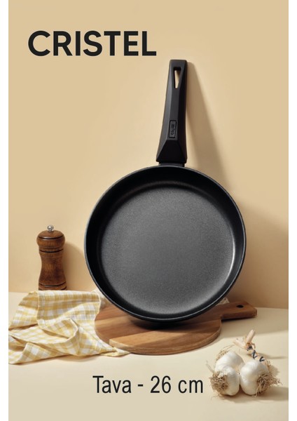 Cristel 26 cm Tava Siyah