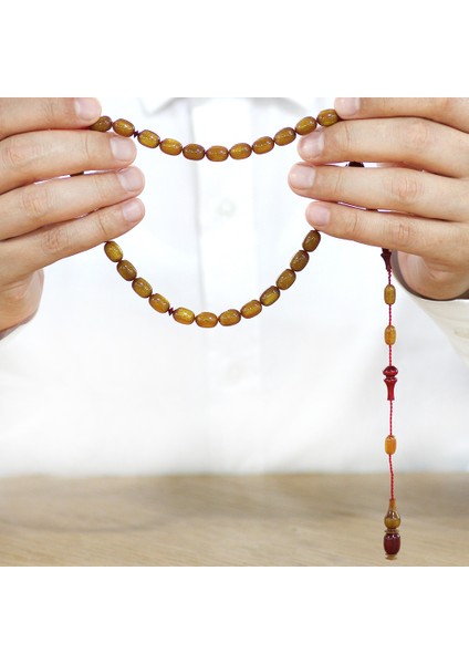 Sistemli Her Tanesi ve Imamesi Usta Işçilikli Kapsül Kesim Sedefli Kahverengi Kırmızı Katalin Tesbih modelleri