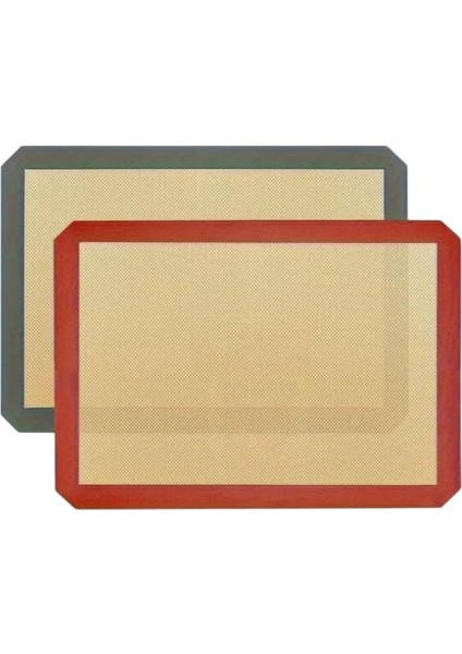 2 Adet Kendiliğinden Yağlı Pişirme Matı Yanmaz Yapışmaz Yıkanabilir Fırın Matı 40X30