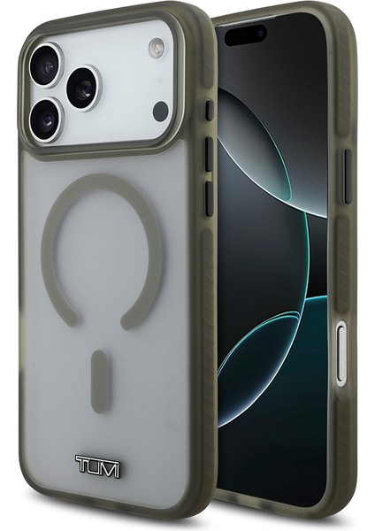 iPhone 17 Pro Max Uyumlu Kılıf Tumı Orjinal Lisanslı M-Safe Özellikli Buzlu Transparan Kapak Haki