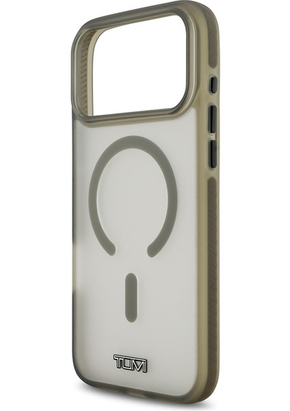 iPhone 17 Pro Max Uyumlu Kılıf Tumı Orjinal Lisanslı M-Safe Özellikli Buzlu Transparan Kapak Haki