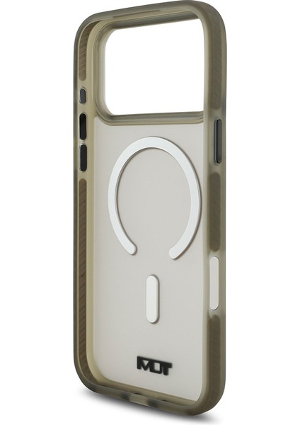 iPhone 17 Pro Max Uyumlu Kılıf Tumı Orjinal Lisanslı M-Safe Özellikli Buzlu Transparan Kapak Haki